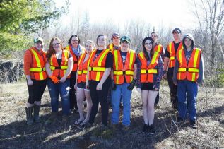 NAEC students played a large roll in the 70 volunteer strong effort at Deerock Lake.